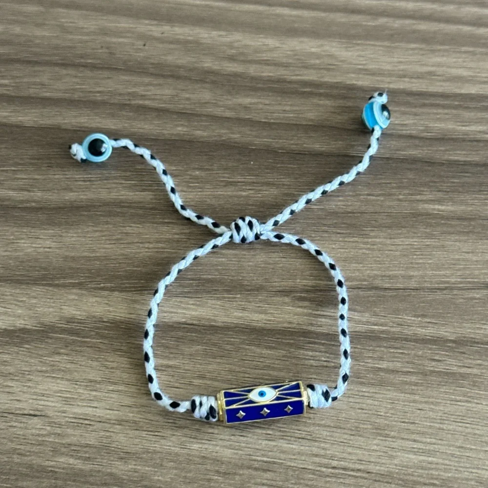 Blue Evil Eye Bracelet Q883 - Picture 2 of 4